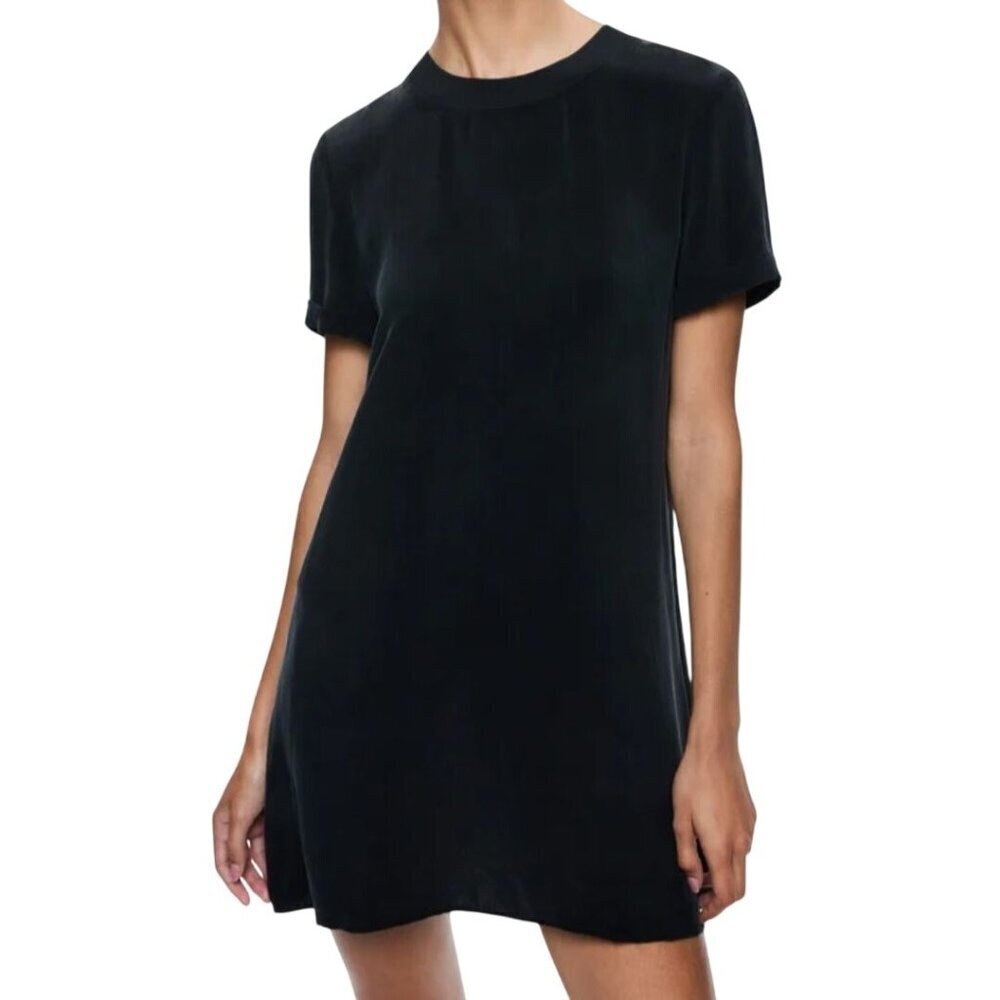 Alice + Olivia Braden Tee Shirt Dress Black Designer Size S